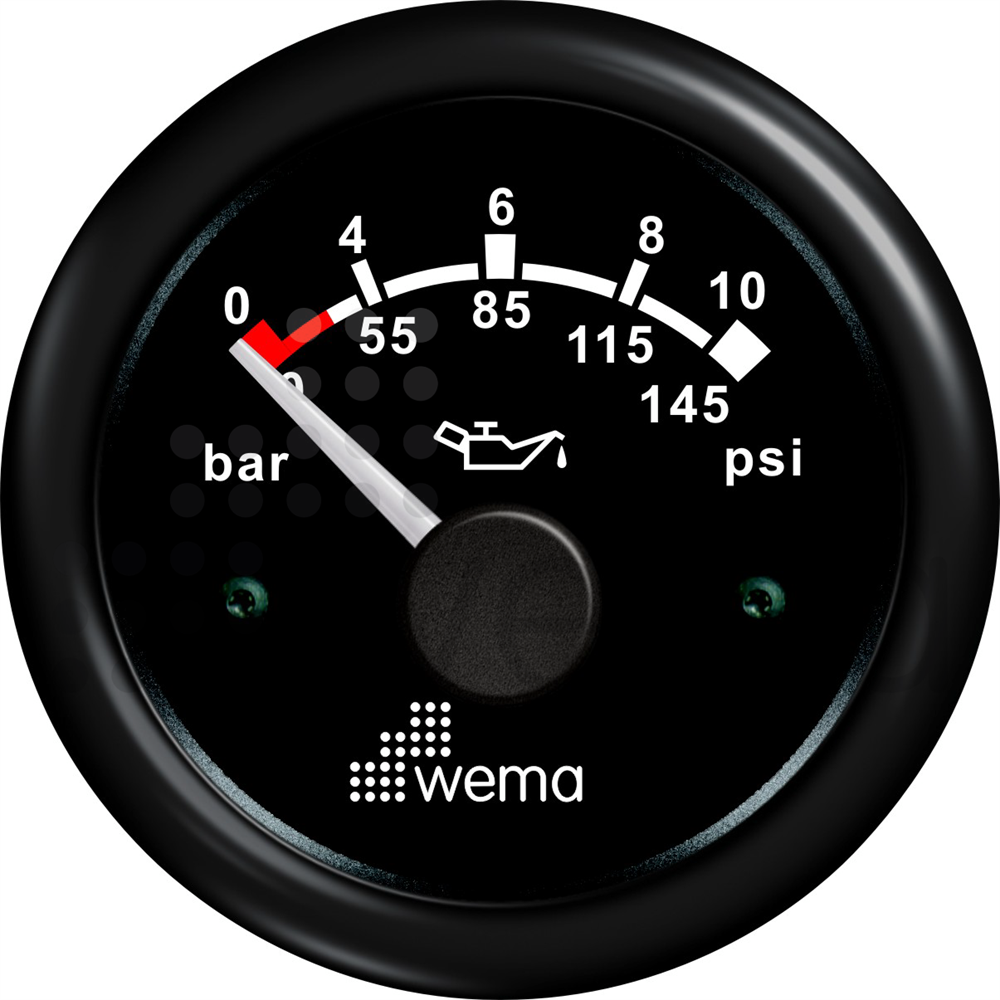 Oil pressure gauge 10 bar