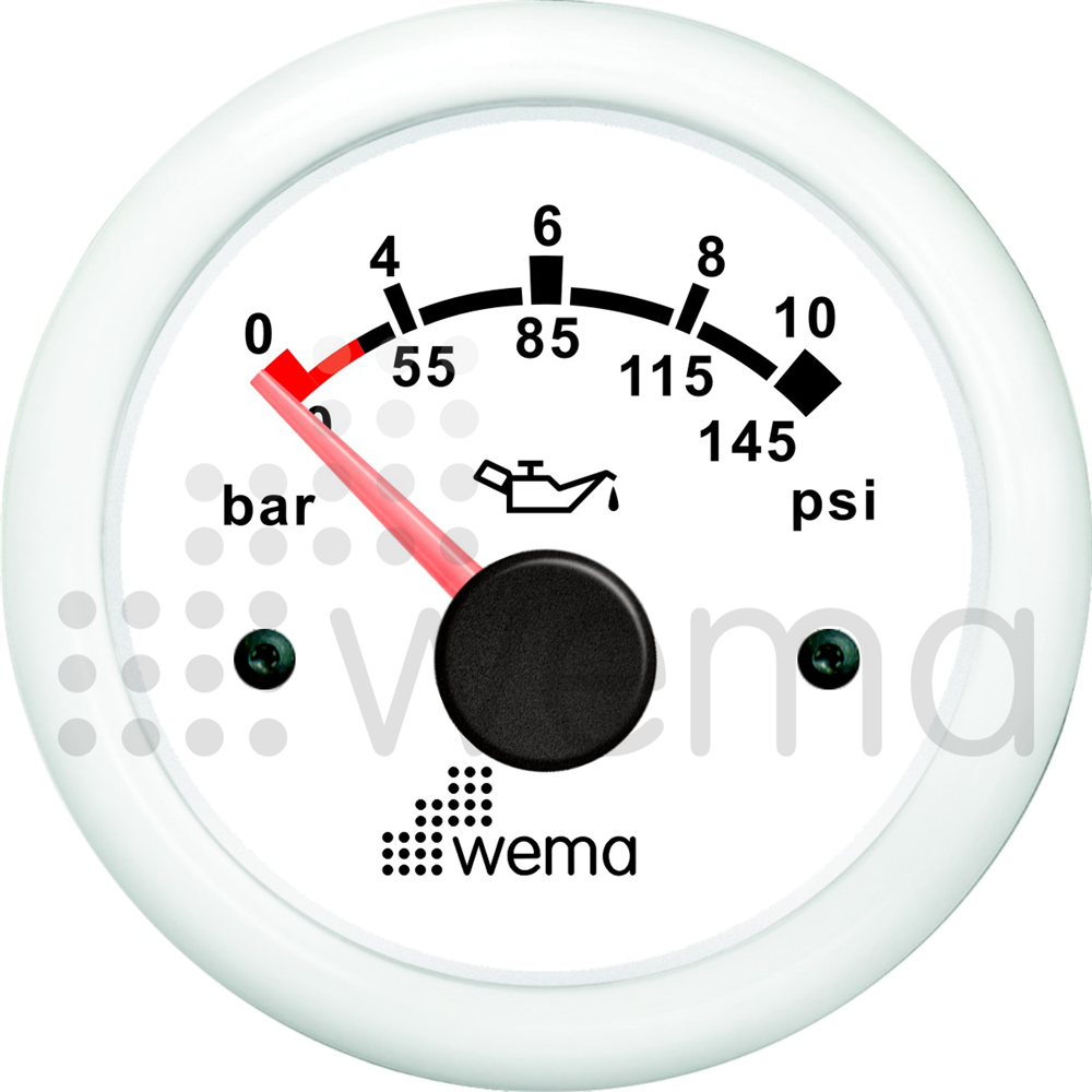 Oil pressure gauge 10 bar