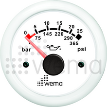 Oil pressure gauge 25 bar