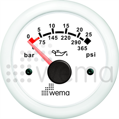 Oil pressure gauge 25 bar