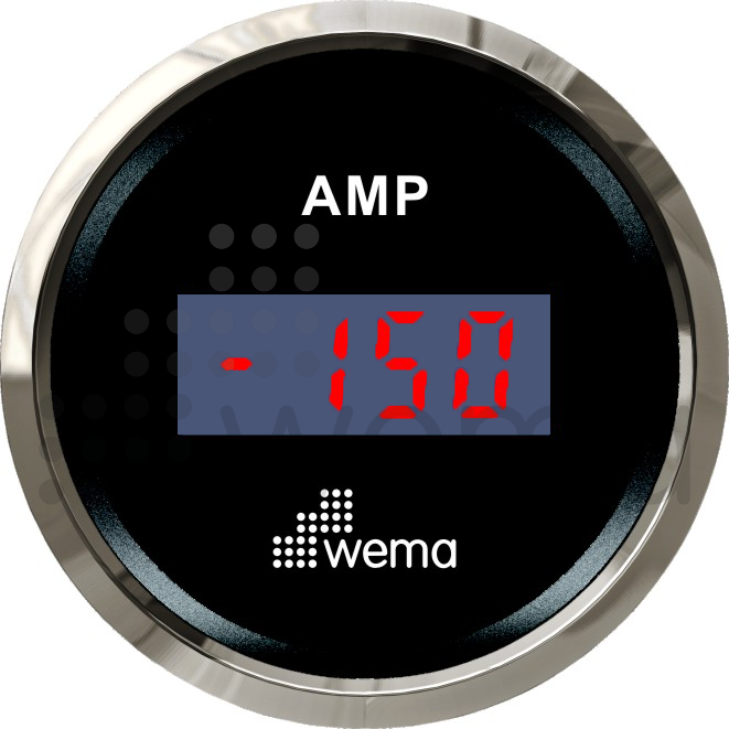 Ammeter +/- 150AH digital incl. shunt