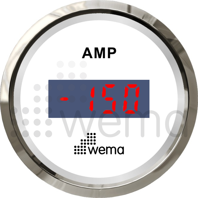 Ammeter +/- 150AH digital incl. shunt