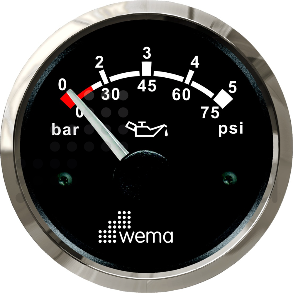 Oil pressure gauge 5 bar