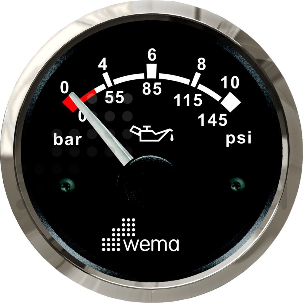 Oil pressure gauge 10 bar