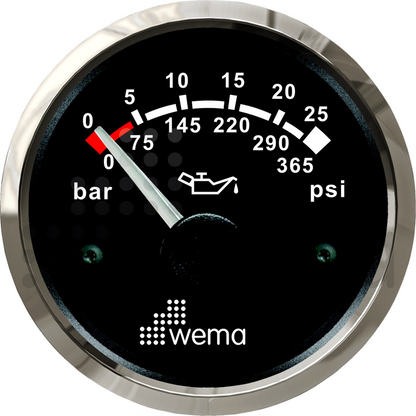 Oil pressure gauge 25 bar