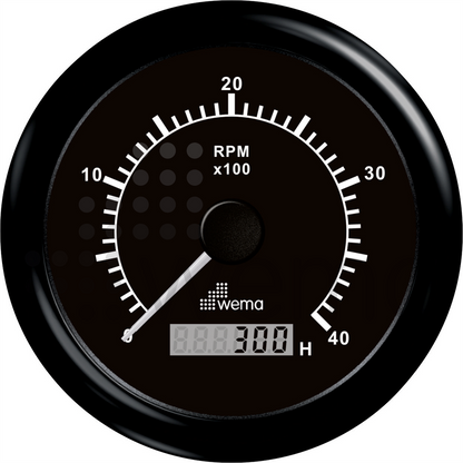Tachometer 4000 RPM with hour counter