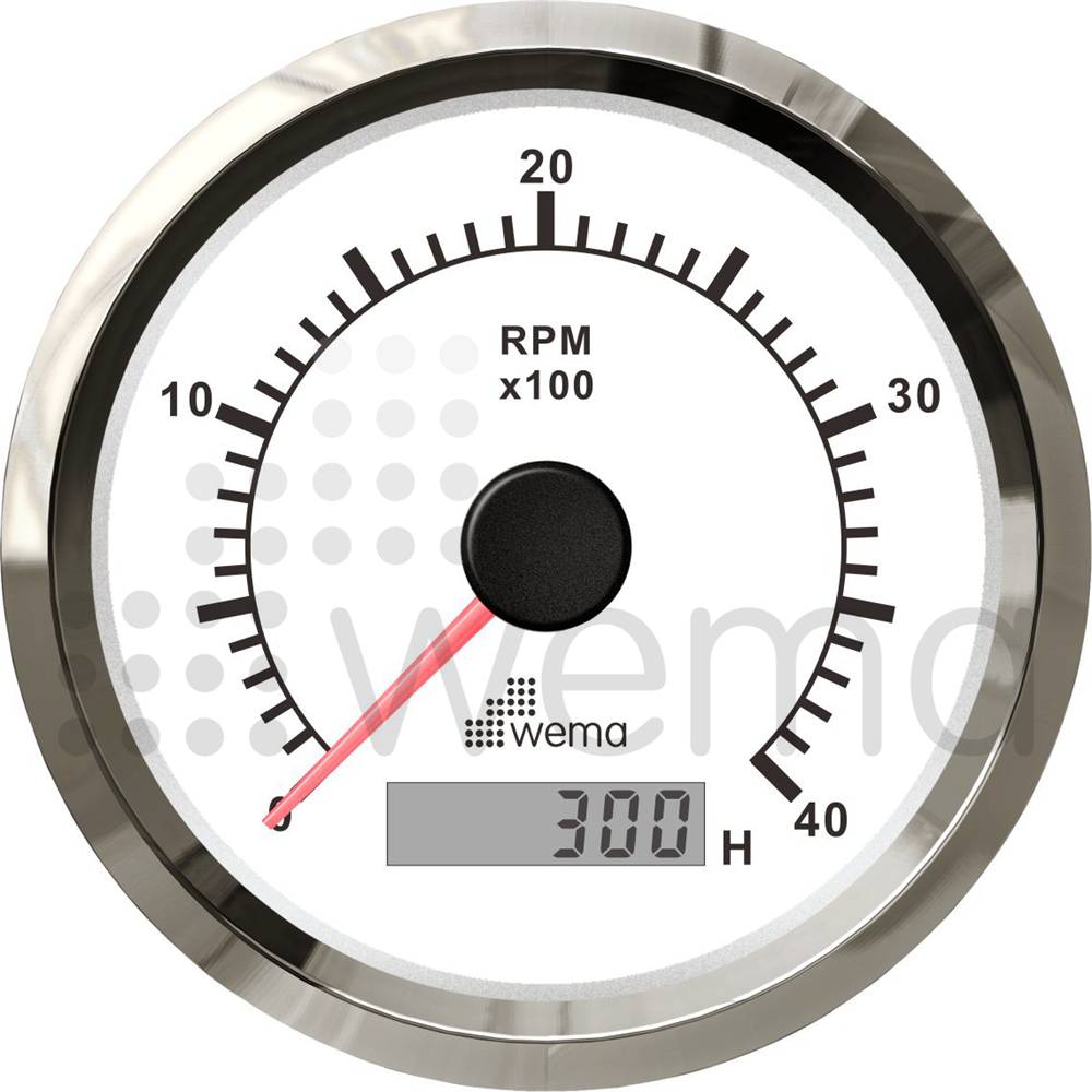 Tachometer 4000 RPM with hour counter