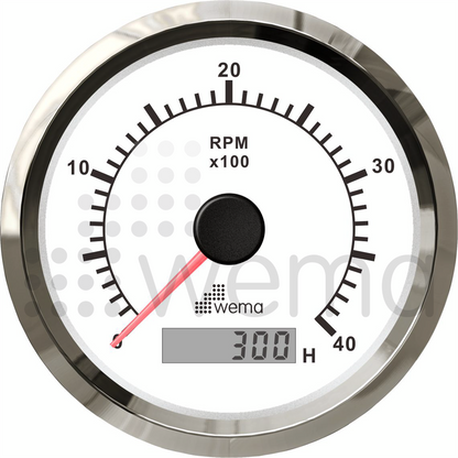 Tachometer 4000 RPM with hour counter