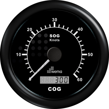 GPS log 0-60 knots 85 mm, complete with antenna