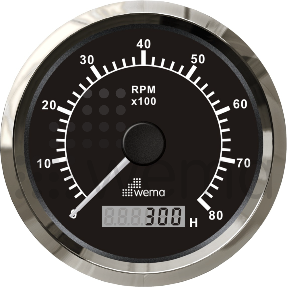 Tachometer 8000 RPM with hour meter