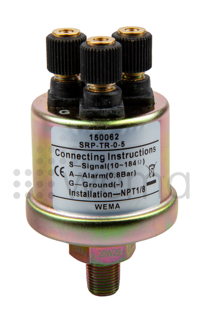 Oil pressure sender with ground & alarm, 1/8" NPTF