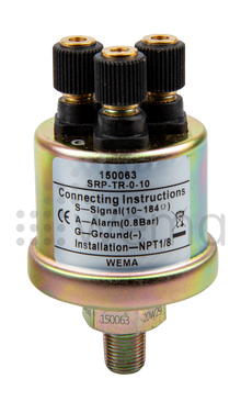 Oil pressure sender with ground & alarm, 1/8" NPTF