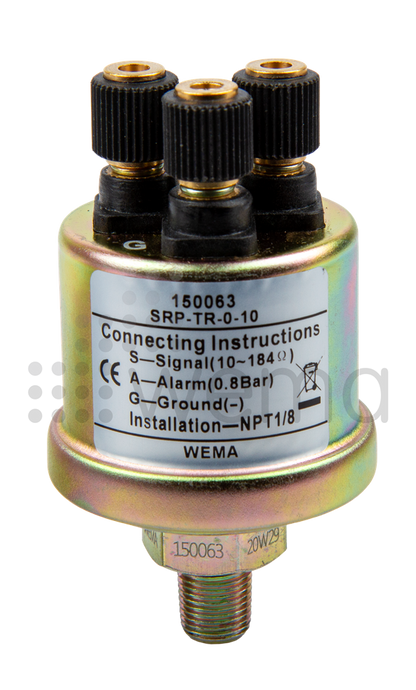Oil pressure sender with ground & alarm, 1/8" NPTF