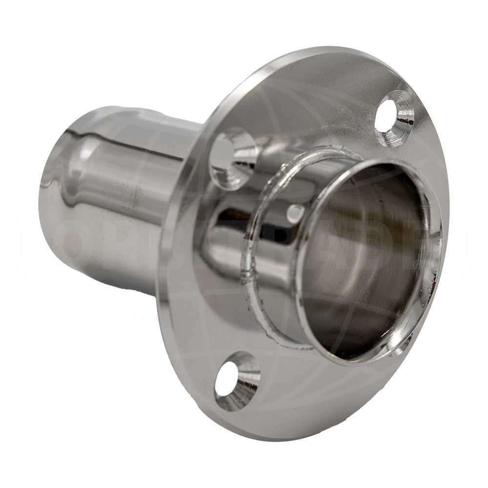 Bordsgenomföring rak med droppkant, RF, anslutning 76 mm