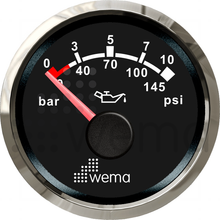Öldruckinstrument 10 bar NMEA2000 Silverline