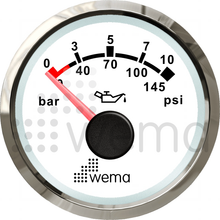 Öldruckinstrument 10 bar NMEA2000 Silverline