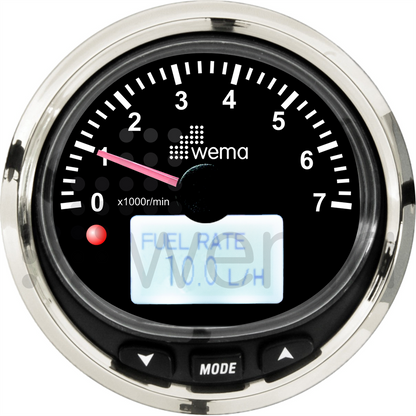 Tachometer 7000 RPM NMEA2000 Silverline